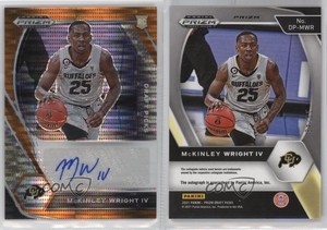 2021 Panini Prizm Draft Picks Orange Pulsar /49 McKinley Wright IV #DP-MWR Auto
