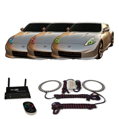 Kit halo faros RGB multicolor WIFI para Nissan 370z 09-16 Foto 1 de 4
