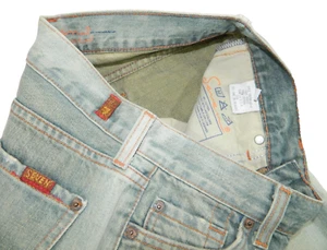 Women's Bootcut Jeans 7 For All Mankind Ghost Denim Tag 26 measured Size 27x32 - Picture 1 of 8