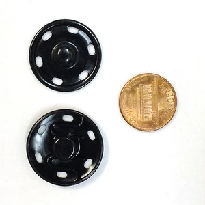 New Sew-On Snaps Fasteners Size:25mm 144 sets package, Color: Black - Picture 1 of 2