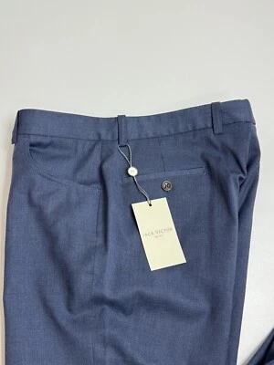 Pantalón Jack Victor Sage mezcla de lana azul liso talla 33 #229 Foto 1 de 4