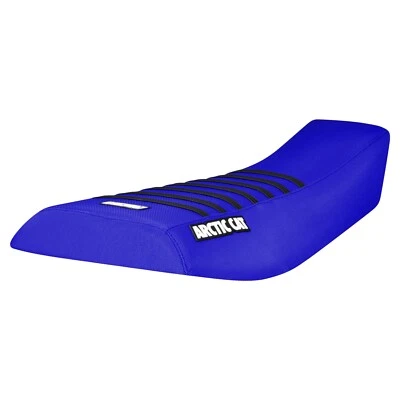 2002-2004 Arctic Cat 375 400 500 ATV Seat Cover  all BLUE w/BLACK rib LOGO #451 - Image 1 of 3