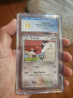 (POP 1) CGC 10 PRISTINE Fletchling 1st Ed. Japanese Pokemon Phantom Gate 077/088 - Image 1 of 4