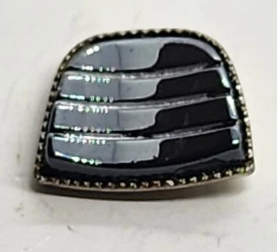 Винтажный Необычный ГАЛСТУК/БУЛАВКА ДЛЯ ГАЛСТУКА Резной Вогнутый Светоотражающий Серый Камень Улей - Изображение 1 из 4