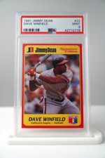 1991 Jimmy Dean Dave Winfield Baseball Card #22 California Angels PSA 9 MINT