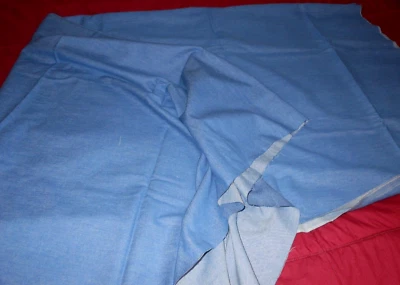 NEW Approx. 2 Yards Long x 64 Inches Wide Blue Demin Light Fabric - Image 1 of 4