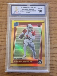 Rondale Moore bewertet Rookie Press Proof Premium MCG 10 Panini Donruss 2021 RC GM - Bild 1 von 2