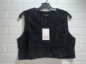 NWT! SUPERGURL LONG FONG TAI TOP Size XXL BLACK Crop - very cute! - Picture 1 of 7