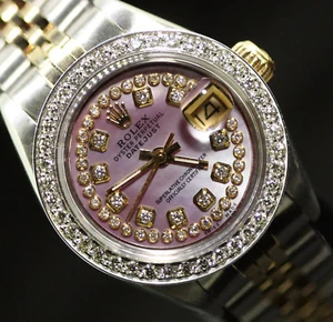 Rolex Ladies Datejust  18K Gold Jubilee Stainless Diamond Dial Bezel  Quick Set - Picture 1 of 8