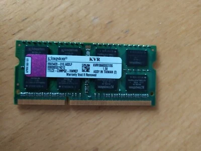 KVR1066D3S7/2G  PC3-8500  SODIMM  DDR3-1066  204 pin Kingston - Image 1 of 2