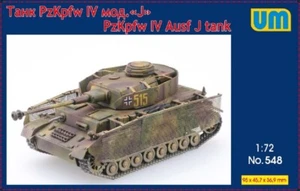 Tank Panzer IV Ausf J plastic model kit scale 1/72 Unimodel UM548 - Picture 1 of 12