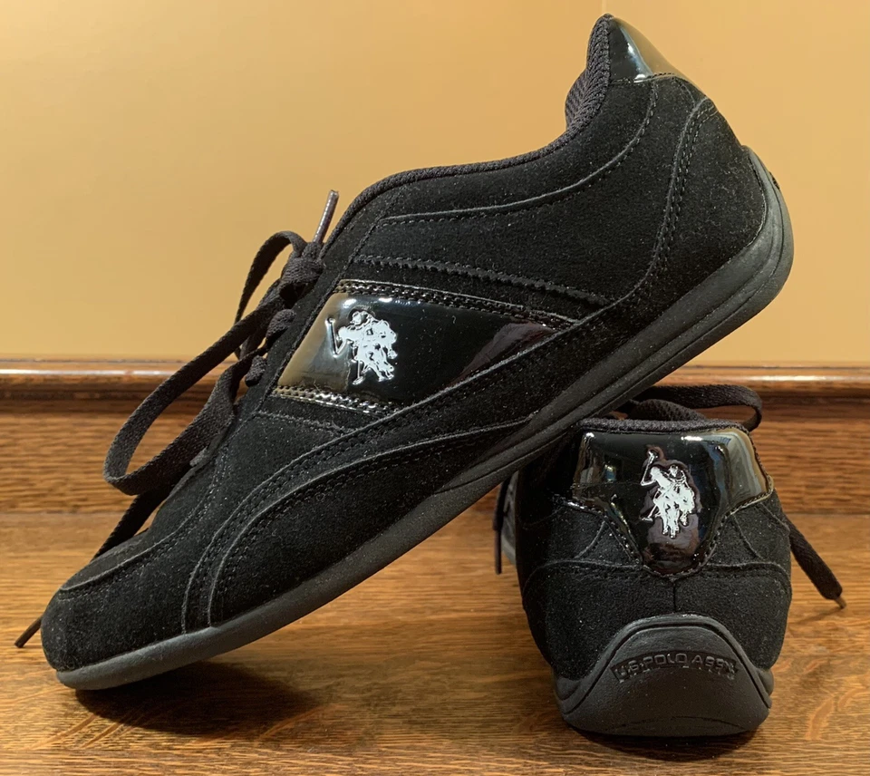 US Polo Assn ALEXIS Negro Gamuza Tenis Mujer Zapatos Informales EE. UU. 8 M UK 5.5 EU 39 Foto 1 de 4
