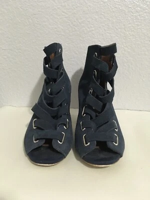 Botines Jeffery Campbell Salazar de gamuza azul talla 7 Foto 1 de 4