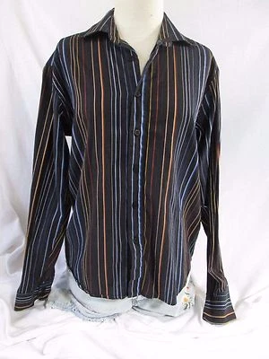 HOWE BLACK PINSTRIPED WESTERN MEN'S SHIRT S - Image 1 of 4