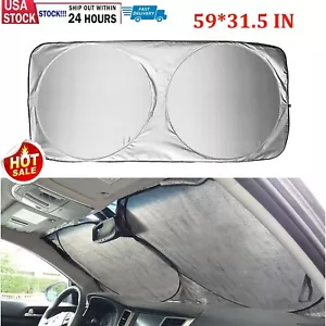 For Hyundai Foldable Car Windshield Sun Shade Shield Cover Visor UV Heat Block - Bild 1 von 10