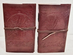 Premium Leather Journals – 9x5” Handmade Blank Diaries for Writers (Set of 5) - Picture 1 of 4