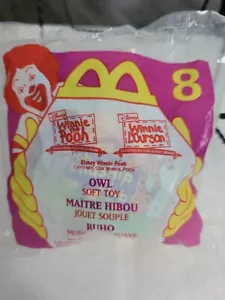 McDonalds 1999 Winnie the Pooh Happy Meal Toy Plush Clip Owl #8 - Picture 1 of 4