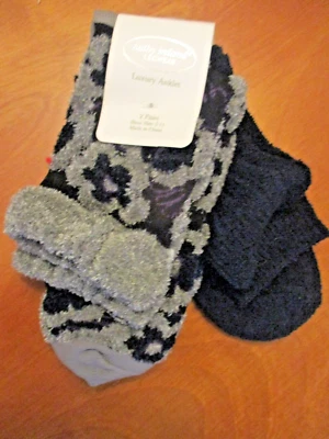 2 PAIR KATHY IRELAND WOMENS LUXURY LEGWEAR ANKLE SOCKS shoe size 5 -11 - Image 1 of 4