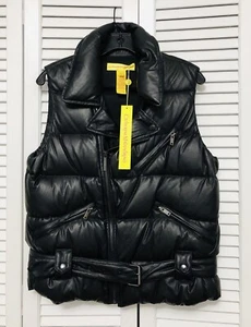 CATHERINE MALANDRINO Kimi Goose Down Puffer Coated Motorcycle Biker Vest 14 ( L? - Picture 1 of 20