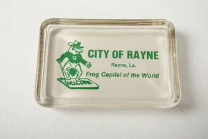 Pisapapeles de vidrio City of Rayne Frog Capital of the World Louisiana (B9A) - Imagen 1 de 5