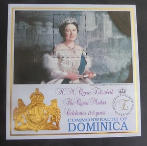 Dominica 1999 Queen Mother 100th Birthday MS MS2670 2000 MNH UM unmounted - Imagen 1 de 1
