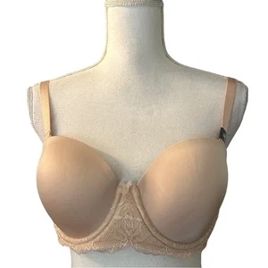 Torrid Curve Lightly Lined Multiway Strapless Bra Microfiber Beige SZ 38C NEW - Picture 1 of 7