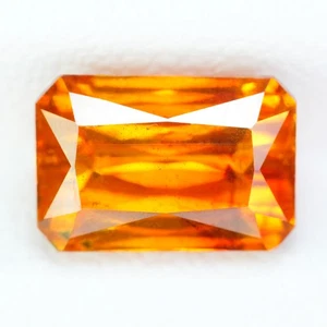 3,50Ct Perfect Octagan 9,3 x 6,3 MM 100% Natural Orangey Yellow Spain Sphalerit - Bild 1 von 8