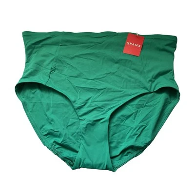 Parte inferior de bikini de natación SPANX Sunkissed clásico talla XL verde místico cintura alta Foto 1 de 4