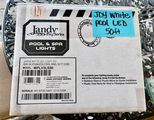 NEW Jandy WPLV3LS50 Large White LED 12V 42W 50' Cord SS Ring Swimming Pool Light - Picture 1 of 5