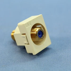 Pass & Seymour Lt Almond Recessed Self Terminal Stamped TV F-Connector RFCINT-LA - Picture 1 of 7