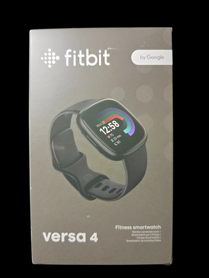Fitbit Versa 4 - BLACK -Fitness Smartwatch GPS Heart Rate Monitor - Image 1 of 4