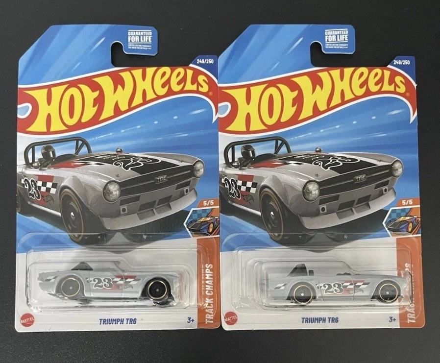 Lote de 2 Hot Wheels 2025 * Q Case * Triumph Tr6 Track Champs 5/5 Treasure Hunt Foto 1 de 1