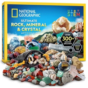 National Geographic 300 Teile Gestein Sammlung Set Edelsteine Mineralien Kristalle - Bild 1 von 7