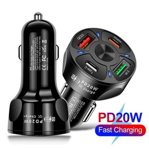 Chargeur Voiture 4 Ports S??curit?? Sup??rieure pour T??l??phone Charge Rapide 2 - Photo 1 sur 14