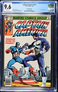 Captain America #241 (Marvel Comics Januar 1980) CGC 9.6 Zeitungskiosk weiße Seiten - Bild 1 von 2