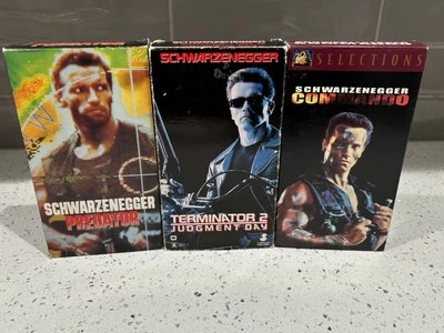 LOT 3 Schwarzenegger Terminator  2, Commando, PredatorVHS - Image 1 of 4