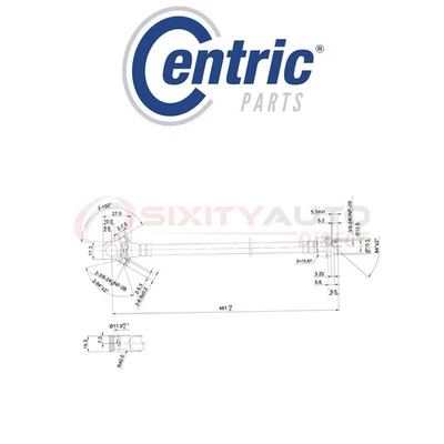 Centric Brake Hydraulic Hose for 1973-1974 Ford E-200 Econoline 3.9L 4.9L dl - Изображение 1 из 4