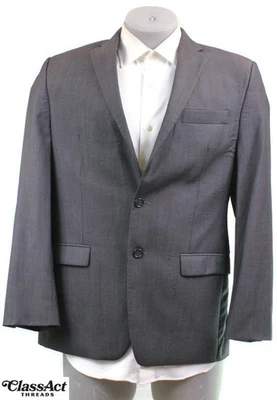 Calvin Klein Men's Blazer Wool Gray Striped Two-Button Sport Coat Jacket 40R - Image 1 of 4
