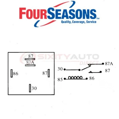 Four Seasons Engine Cooling Fan Motor Relay for 1988-1992 Pontiac Sunbird - tf Foto 1 de 4