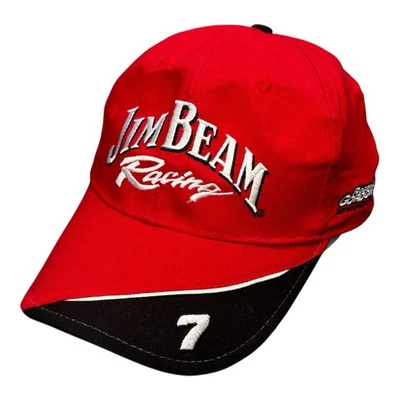 Stylemaster Jim Beam Adult Racing Hat Adjustable Red Black Robby Gordon NASCAR 7 - Image 1 of 4