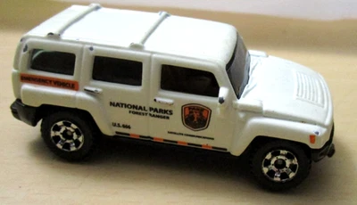 MATCHBOX 2004 HUMMER H3 PARQUES NACIONALES GUARDABOSQUES VEHÍCULO DE EMERGENCIA FUNDIDO A PRESIÓN Foto 1 de 4