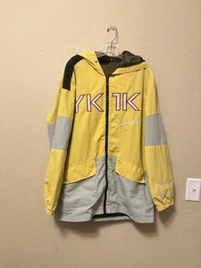 Vintage 1990’s YK1K Classics Yellow/Grey Windbreaker Nylon Men’s Jacket Size XL - Picture 1 of 12