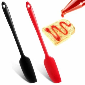 Long Handle Silicone Spatula Heat Resistant Flexible Non-Stick Slim Spatula AU - Picture 1 of 11