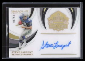 Immaculate Collection 2021 Immaculate HOF Signatures 20 Steve Largent automático 95/99 - Imagen 1 de 2
