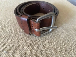 Old Navy Womens Vintage Leather Belt Size XS Brown Floral Tooled Western Boho - Picture 1 of 12
