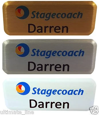 Personalised Name Badge Full Colour Hen-Stag Nights,Staff Member Badge With Pin