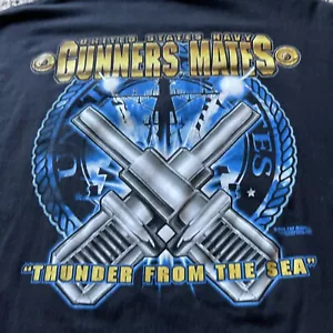 United States Navy Gunners Mates Shirt Men’s Sz 2xl Black 7.62 Design 24”x30” - Picture 1 of 11