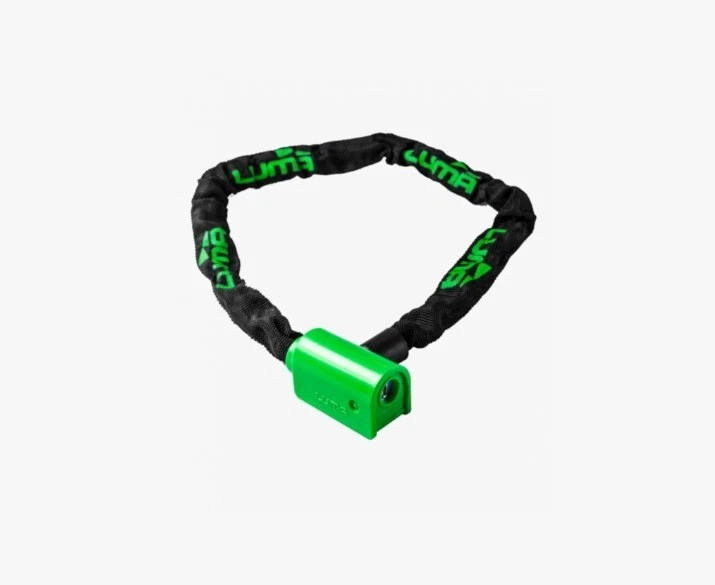 LUMA Enduro 5 Bike Chain Lock with Keys - Green Heavy Duty Anti Theft Lock - Image 1 of 4