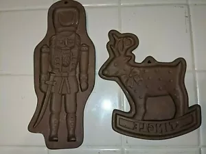 2 STAMPI PER BISCOTTI IN PIETRA DURA RENNE E SCHIACCIANOCI - Foto 1 di 5