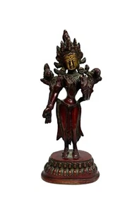 Statue de Tara Verte debout en Bronze de Patan, Népal - Imagen 1 de 3